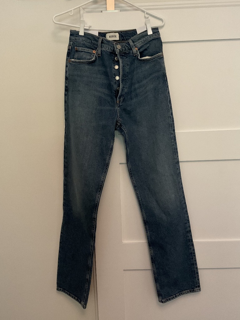 Agolde 90s Pinch Waist Long Size 27, New With Tags